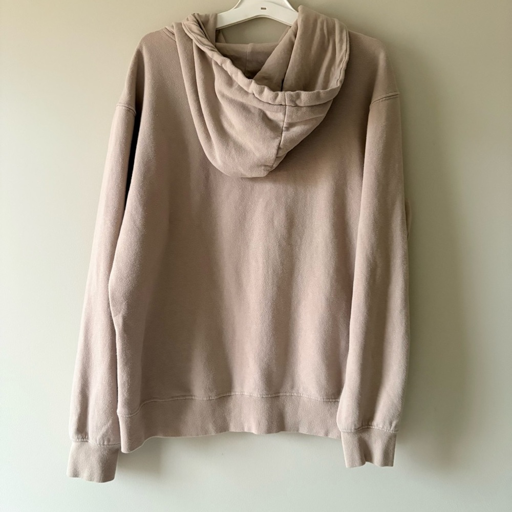 Basquiat Khaki Tan Graphic Hoodie Size Medium Unisex Skater Streetwear - Picture 6 of 7